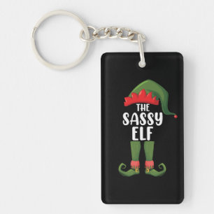 Porte-clés Famille de lutins impertinents pour groupe de Noël