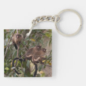 Porte-clés Famille de marmousets singes (Dos)