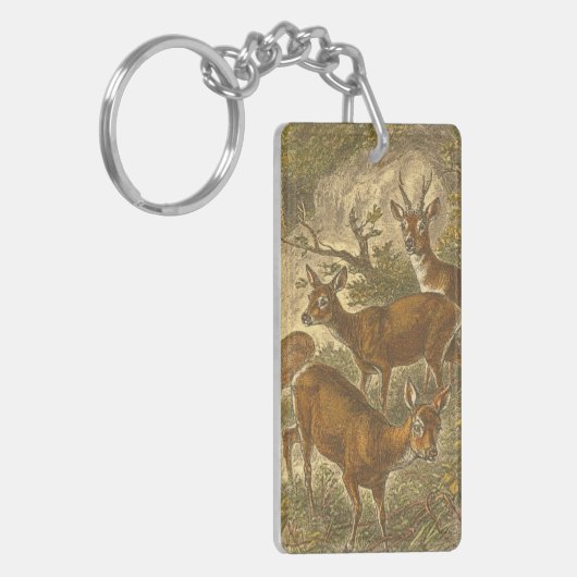 Porte-clés Famille de Roe - Cerfs dans une forêt (Devant gauche)