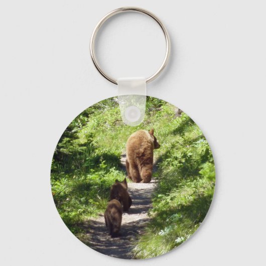 Porte-clés Famille d'ours brun (Recto)