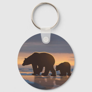 Porte-clés Famille d'ours polaires