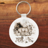 Porte-clés Famille du Lynx roux (Recto)