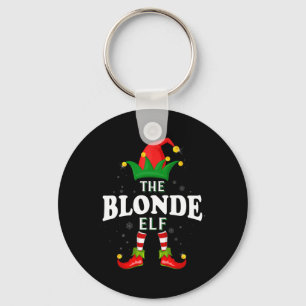 Porte-clés Famille elfe blonde Xmas assortie pyjama de noël