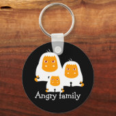 Porte-clés Famille en colère Singes design T-shirt (Recto)