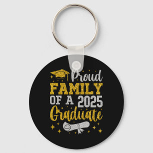Porte-clés Famille Fière D'Un Diplômé De 2025 Senior 2025 Gra