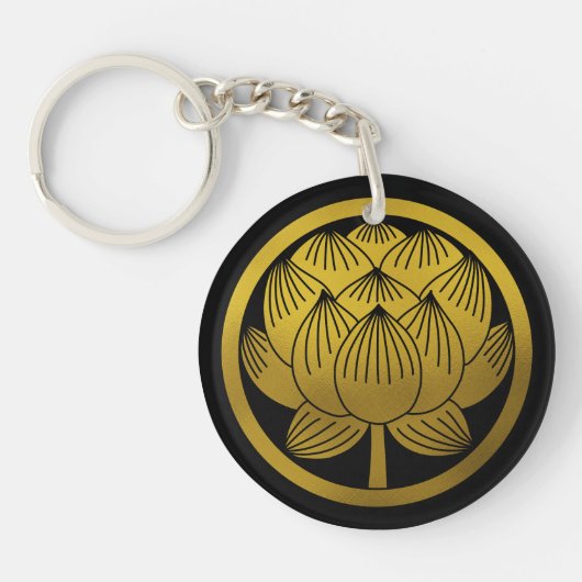 Porte-clés Famille Japonaise Crest-Lotus (Devant)