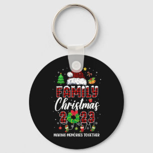 Porte-clés Famille Noël 2023 Equipe Correspondante Père Noël 