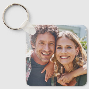 Porte-clés Famille personnalisée deux photo recto verso
