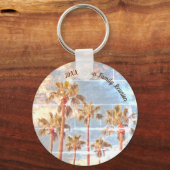 Porte-clés Famille Reunion Keepsaké photo dénaturé Palm Tree (Recto)