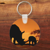 Porte-clés famille rhino (Recto)