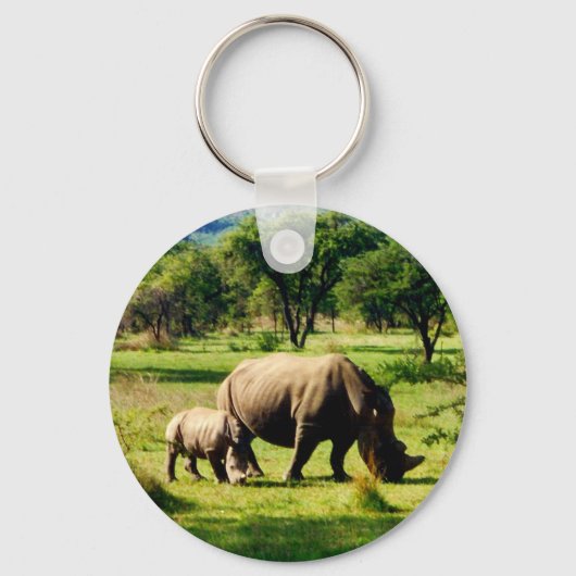 Porte-clés famille rhino (Recto)