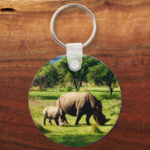 Porte-clés famille rhino (Recto)