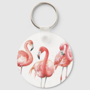 Porte-clés Famille tropicale de   des Flamants roses