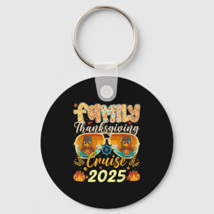 Porte-clés Famille Turquie Voyage de croisière 2025 Thanksgiv