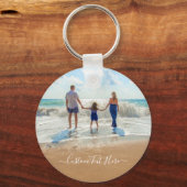 Porte-clés Famille - Votre propre conception Photo personnali (Verso)