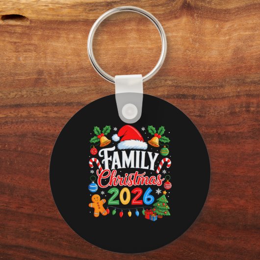 Porte-clés Family Christmas 2026 Matching Pajamas Xmas Family (Recto)