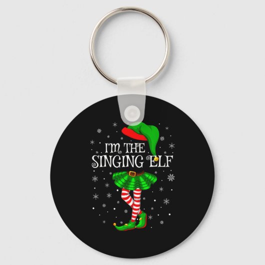 Porte-clés Family Matching Women Girls I'm The Singing Elf Ch (Recto)