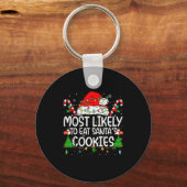 Porte-clés Family Matching Xmas Most Likely To Eat Santa's Co (Recto)