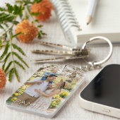 Porte-clés Family Photo & Quote Keychain - Cherished Keepsake (Devant droit)