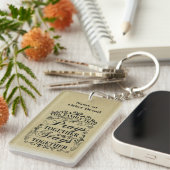 Porte-clés Family Prays Together Stays Bible Saying (Devant droit)