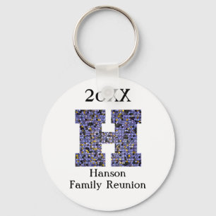 Porte-clés Family Reunion Keepsake Letter H Mosaic Monogram
