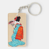 Porte-clés Fan classique japonaise fraîche de kimono de dame (Dos)