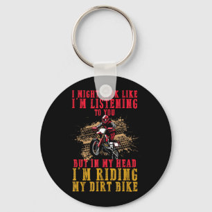 Porte-clés Fan de motocross extrême pilote de moto cross rêve