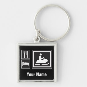 Porte-clés Fanatique de Snowmobile - mangez, dormez, allez