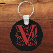 Porte-clés Fancy Letter V (Recto)