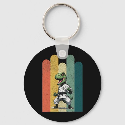 Porte-clés Fans de dinosaures Karaté fierté courage force bra (Recto)