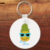 Porte-clés Fantaisie D'Ananas Avec Lunettes De Soleil Été (Recto)