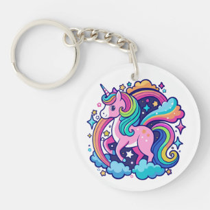 Porte-clés Fantaisie de licorne vibrante
