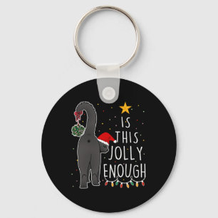 Porte-clés Fantastique Noir Chat Noël Est Cette Jolie Assez F