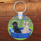Porte-clés Fantastique Pool Party Labradors (Recto)