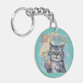 Porte-clés Fantastique Sip de chat arrive (Devant gauche)