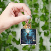 Porte-clés Fantasy Cute Moon Deer Night (main)