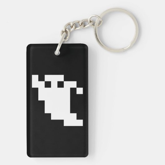 Porte-clés Fantôme à 8 bits pour pixels (Dos)