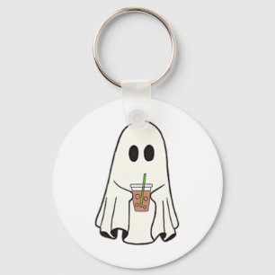 Porte-clés Fantôme Boire Café Drôle Costume Halloween Coff