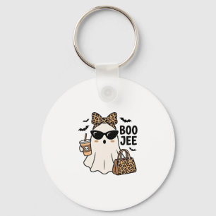 Porte-clés Fantôme Boo Jee Halloween Léopard Nœud Vector Desi