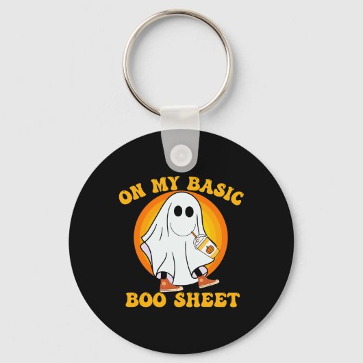 Porte-clés Fantôme Citrouille épice Latte Automne Vibe Hallow (Recto)