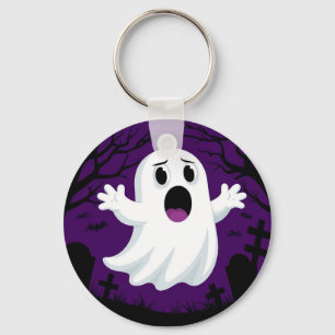 Porte-clés Fantôme de dessin animé adorable dans un Halloween