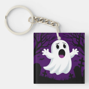 Porte-clés Fantôme de dessin animé adorable dans un Halloween