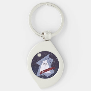 Porte-clés fantôme de dessin animé tourbillonnant