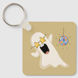 Porte-clés Fantôme de disco avec lunettes à étoile