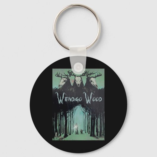 Porte-clés Fantôme De La Forêt Cryptid Wendigo Bois (Recto)