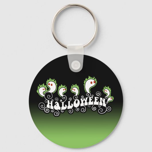 Porte-clés Fantômes d'Halloween (Recto)