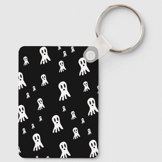 Porte-clés Fantômes d'Halloween foncé (Verso)