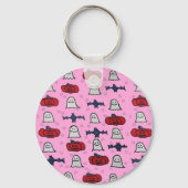 Porte-clés Fantômes d'Halloween rose, chauves-souris et Jack  (Verso)