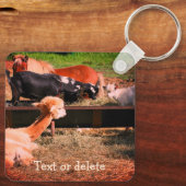 Porte-clés Farm Animal Friends Nature Personalized (Verso)
