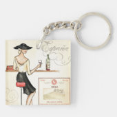 Porte-clés Fashionista de vin (Dos)